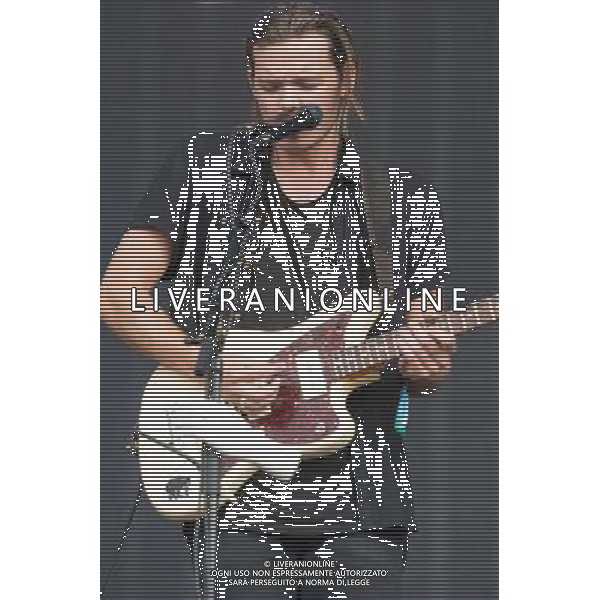 Devon Portielje of Canadian band Half Moon Run perform at British Summer Time, Hyde Park, London, England, UK on Saturday 12th July 2014. AG ALDO LIVERANI SAS ONLY ITALY
