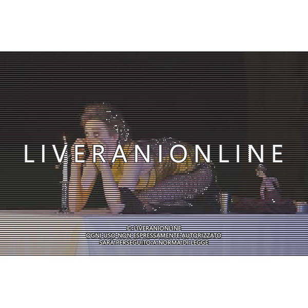 11 July 2014, Muelheim/Ruhr, Germany. Simone Thoma as Antigone. Roberto Ciulli\'s \'Theater an der Ruhr\' perform \'Antigone\' as part of their open-air season \'Weisse Naechte\' (White Nights) in Raffelbergpark, Muelheim an der Ruhr, Germany. AG ALDO LIVERANI SAS ONLY ITALY