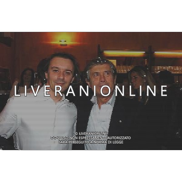 Milano 13/12/2004 presentazione del libro intervista di Giacomo Agostini \' Quindici Volte \' nella foto: giacomo agostini con luca cadalora foto danilo Recalcati/Ag;Aldo Liverani