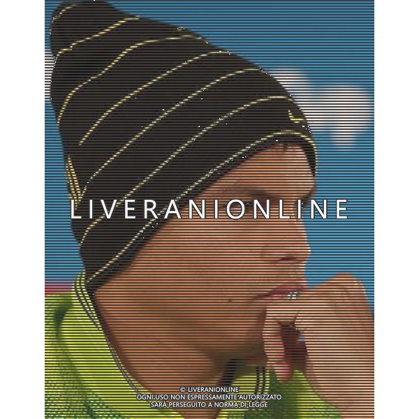 (140711) -- BRASILIA, July 11, 2014 () -- Thiago Silva of Brazil looks on during a press conference at the Estadio Nacional Stadium in Brasilia, Brazil, on July 5, 2014. Brazil will play the 2014 FIFA World Cup football match for third place against Netherlands on Saturday.(/Cao Can)(wll) AG ALDO LIVERANI SAS ONLY ITALY