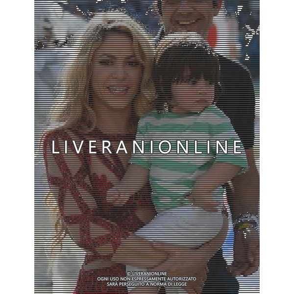 FIFA World Cup Brasile 2014 Finale Rio de Janeiro - 13.07.2014 Germania-Argentina Nella Foto:cerimonia chiusura shakira con la figlia /Ph.Vitez-Ag. Aldo Liverani