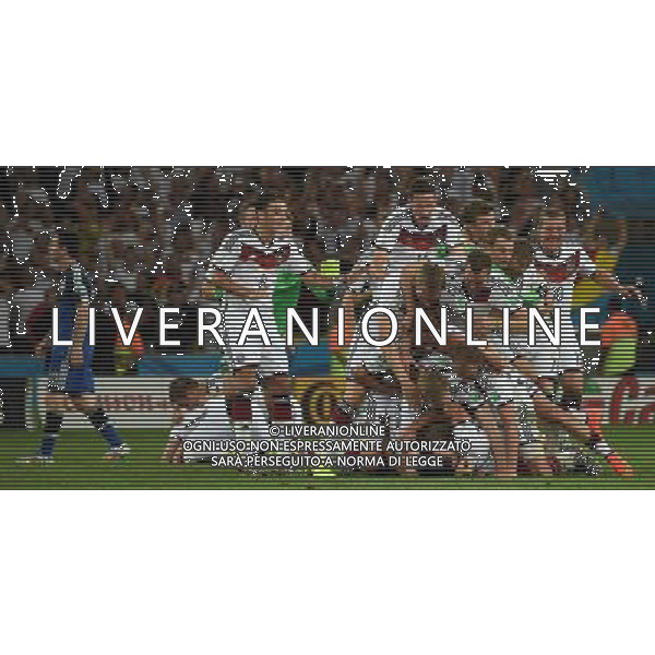 FIFA World Cup Brasile 2014 Finale Rio de Janeiro - 13.07.2014 Germania-Argentina Nella Foto:esultazna germania delusione messi /Ph.Vitez-Ag. Aldo Liverani