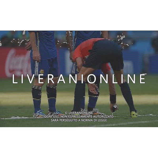 FIFA World Cup Brasile 2014 Finale Rio de Janeiro - 13.07.2014 Germania-Argentina Nella Foto:Arbitro spray barriera /Ph.Vitez-Ag. Aldo Liverani