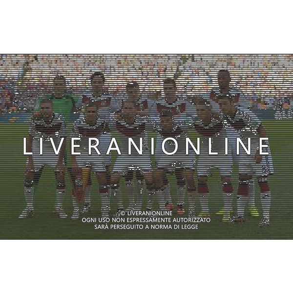 FIFA World Cup Brasile 2014 Finale Rio de Janeiro - 13.07.2014 Germania-Argentina Nella Foto:Germania Squadra Formazione Neuer,Hoewedes,Hummels,Schweinsteiger,Ozil,Klose,Mueller,Lahm,Kroos,Boateng,Kramer /Ph.Vitez-Ag. Aldo Liverani