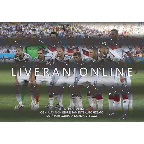 FIFA World Cup Brasile 2014 Finale Rio de Janeiro - 13.07.2014 Germania-Argentina Nella Foto:Germania Squadra Formazione Neuer,Hoewedes,Hummels,Schweinsteiger,Ozil,Klose,Mueller,Lahm,Kroos,Boateng,Kramer /Ph.Vitez-Ag. Aldo Liverani
