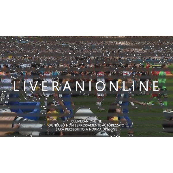 FIFA World Cup Brasile 2014 Finale Rio de Janeiro - 13.07.2014 Germania-Argentina Nella Foto:Squadre entrano in campo davanti ai fotografi /Ph.Vitez-Ag. Aldo Liverani