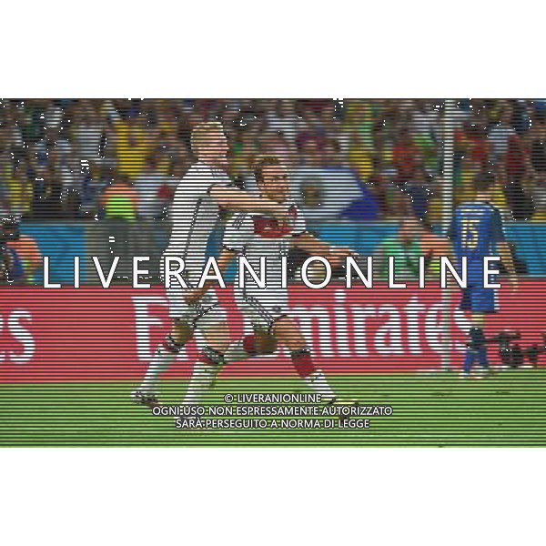 Joie Mario GOTZE / Andre Schurrle - 13.07.2014 - Argentine / Allemagne - Finale Coupe du Monde 2014 -Rio de Janeiro- Photo : Dave Winter / Icon Sport /Agenzia Aldo Liverani sas - ITALY ONLY - Germania - Argentina Finale FIFA World Cup Brasile 2014 Rio de Janeiro - 13.07.2014