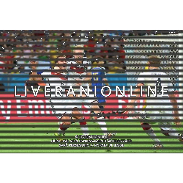 Joie Mario GOTZE / Andre Schurrle - 13.07.2014 - Argentine / Allemagne - Finale Coupe du Monde 2014 -Rio de Janeiro- Photo : Dave Winter / Icon Sport /Agenzia Aldo Liverani sas - ITALY ONLY - Germania - Argentina Finale FIFA World Cup Brasile 2014 Rio de Janeiro - 13.07.2014