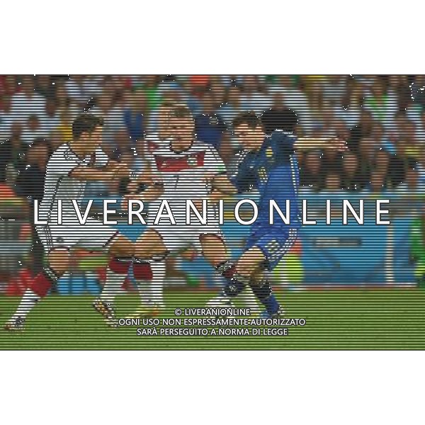 Lionel MESSI / Bastian SCHWEINSTEIGER / Mesut OZIL - 13.07.2014 - Argentine / Allemagne - Finale Coupe du Monde 2014 -Rio de Janeiro- Photo : Dave Winter / Icon Sport /Agenzia Aldo Liverani sas - ITALY ONLY - Germania - Argentina Finale FIFA World Cup Brasile 2014 Rio de Janeiro - 13.07.2014