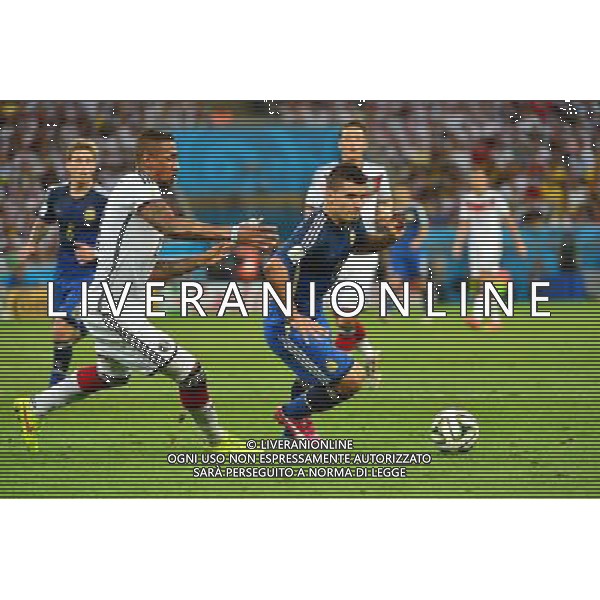 Sergio AGUERO / Jerome BOATENG - 13.07.2014 - Argentine / Allemagne - Finale Coupe du Monde 2014 -Rio de Janeiro- Photo : Dave Winter / Icon Sport /Agenzia Aldo Liverani sas - ITALY ONLY - Germania - Argentina Finale FIFA World Cup Brasile 2014 Rio de Janeiro - 13.07.2014