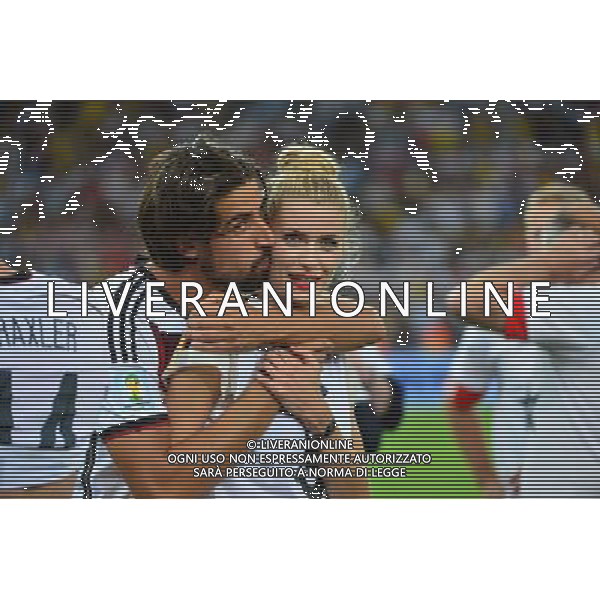 Victoire Allemagne - Champion du Monde - Sami KHEDIRA / Lena GERCKE - 13.07.2014 - Argentine / Allemagne - Finale Coupe du Monde 2014 -Rio de Janeiro- Photo : Dave Winter / Icon Sport /Agenzia Aldo Liverani sas - ITALY ONLY - Germania - Argentina Finale FIFA World Cup Brasile 2014 Rio de Janeiro - 13.07.2014