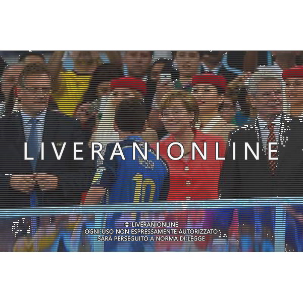 Lionel MESSI / Angela MERKEL - 13.07.2014 - Argentine / Allemagne - Finale Coupe du Monde 2014 -Rio de Janeiro- Photo : Dave Winter / Icon Sport /Agenzia Aldo Liverani sas - ITALY ONLY - Germania - Argentina Finale FIFA World Cup Brasile 2014 Rio de Janeiro - 13.07.2014