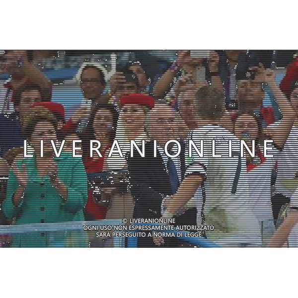 Victoire Allemagne - Dilma ROUSSEFF / Sepp BLATTER / Bastian SCHWEINSTEIGER - 13.07.2014 - Argentine / Allemagne - Finale Coupe du Monde 2014 -Rio de Janeiro- Photo : Dave Winter / Icon Sport /Agenzia Aldo Liverani sas - ITALY ONLY - Germania - Argentina Finale FIFA World Cup Brasile 2014 Rio de Janeiro - 13.07.2014