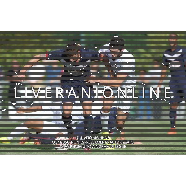 Emiliano SALA / Gautier LLORIS - 12.07.2014 - Bordeaux / Nice - match de preparation - Ligue 1 -Divonne les Bains Photo : Jean Paul Thomas / Icon Sport /Agenzia Aldo Liverani sas - ITALY ONLY - EDITORIAL USE ONLY