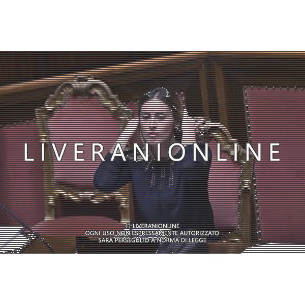 Senato 277a Seduta Pubblica Discussione dei disegni di legge costituzionale, Roma 14 luglio 2014 nella foto Maria Elena Boschi Â©Corradetti/Agenzia Aldo Liverani sas