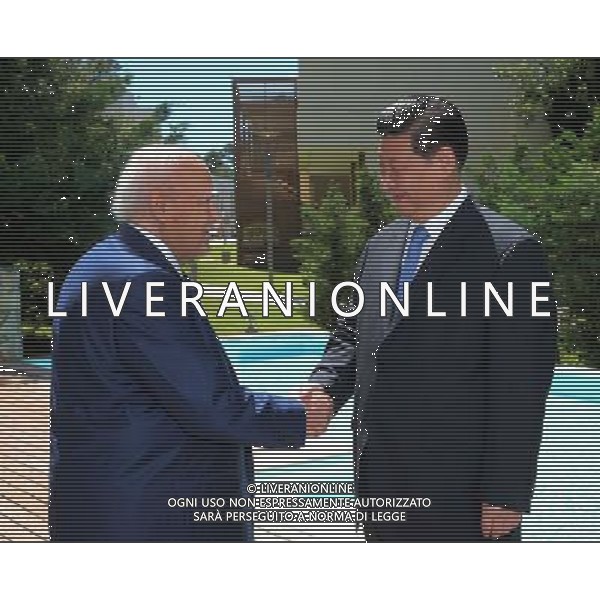 (140713) -- RHODES ISLAND, July 13, 2014 () -- Chinese President Xi Jinping (R) meets with his Greek counterpart Karolos Papoulias on the Rhodes Island in Greece, July 13, 2014. (/Lan Hongguang) (lmm) ©PHOTOSHOT/Agenzia Aldo Liverani sas - ITALY ONLY - EDITORIAL USE ONLY