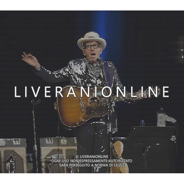 Elvis Costello performing at Manchester Bridgewater Hall, England on 14th July 2014. AG ALDO LIVERANI SAS ONLY ITALY