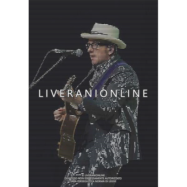 Elvis Costello performing at Manchester Bridgewater Hall, England on 14th July 2014. AG ALDO LIVERANI SAS ONLY ITALY
