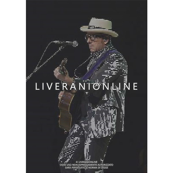 Elvis Costello performing at Manchester Bridgewater Hall, England on 14th July 2014. AG ALDO LIVERANI SAS ONLY ITALY