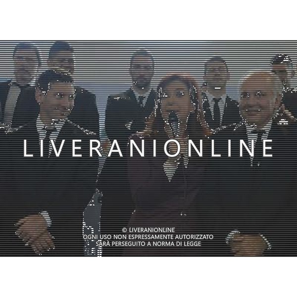 (140715) -- EZEIZA, July 15, 2014 () -- Argentine President Cristina Fernandez (C) delivers a speech in presence of head coach Alejandro Sabella (R), player Lionel Messi (L) and other players of Argentina\'s national soccer team, at the Argentine Soccer Association (AFA, for its acronym in Spanish), in Ezeiza city, Argentina, on July 14, 2014.Argentina National Team returned after won the silver in the 2014 FIFA World Cup Brazil. (/TELAM) (da) (sp) ©PHOTOSHOT/Agenzia Aldo Liverani sas - ITALY ONLY - EDITORIAL USE ONLY - I tifosi accolgono la quadra nazionale di calcio dell\'argentina al loro arrivo, nei pressi della Federcalcio), nella citta\' di Ezeiza, 14 luglio 2014 dopo aver vinto l\'argento alla coppa del mondo FIFA 2014 in Brasile