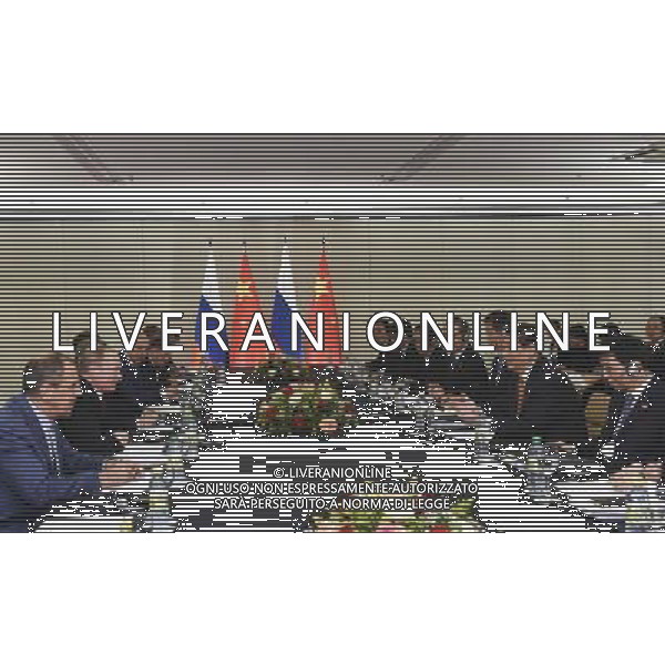 (140714) -- FORTALEZA, July 14, 2014 () -- Chinese President Xi Jinping meets with Russian President Vladimir Putin in Fortaleza, Brazil, July 14, 2014. (/Li Xueren) ©PHOTOSHOT/Agenzia Aldo Liverani sas - ITALY ONLY - EDITORIAL USE ONLY