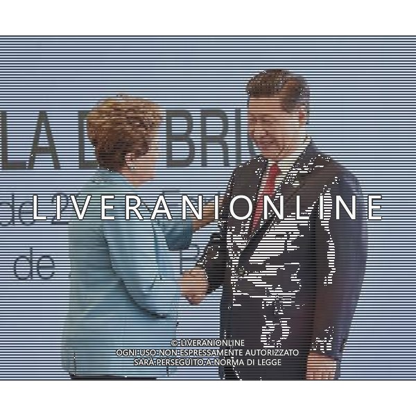 (140715) -- FORTALEZA, July 15, 2014 () -- Chinese President Xi Jinping (R) shakes hands with Brazilian President Dilma Rousseff during the sixth BRICS summit in Fortaleza, Brazil, July 15, 2014. (/Li Xueren) (zkr) AG ALDO LIVERANI SAS ONLY ITALY