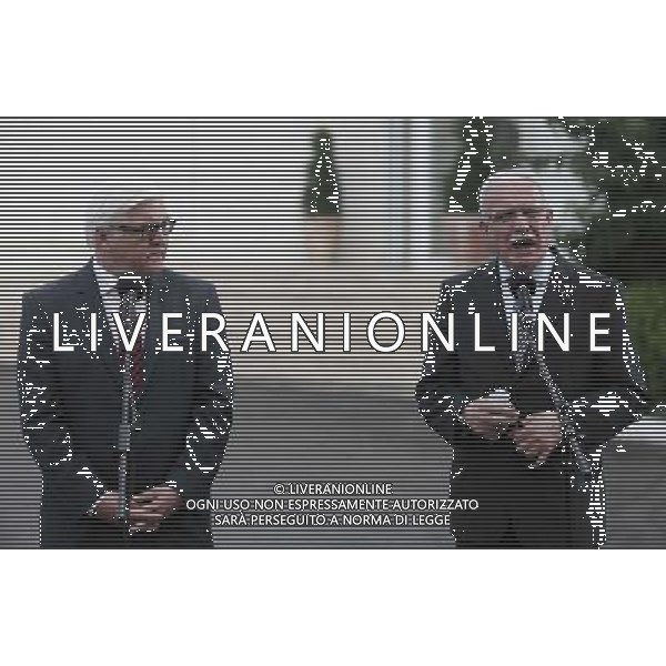 (140715) -- RAMALLAH, July 15, 2014 () -- Palestinian Foreign Minister Reyad al-Malki (R) talks during the press conference with German Foreign Minister Frank-Walter Steinmeier during their meeting in the West Bank city of Ramallah on July 15, 2014. (/Fadi Arouri)(zhf) AG ALDO LIVERANI SAS ONLY ITALY