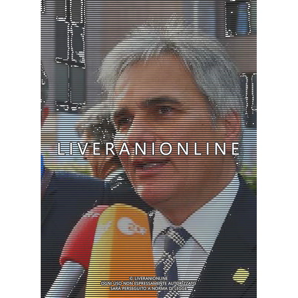 (140716) -- BRUSSELS, July 16, 2014 () -- Austrian Chancellor Werner Faymann arrives to attend the Special Meeting of the European Council at the EU headquarters in Brussels, capital of Belgium, July 16, 2014. (/Gong Bing) ©PHOTOSHOT/Agenzia Aldo Liverani sas - ITALY ONLY - EDITORIAL USE ONLY - Riunione straordinaria del Consiglio europeo presso la sede dell\'Unione europea a Bruxelles, capitale del Belgio 16 luglio 2014
