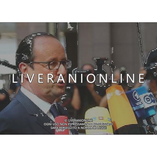 (140716) -- BRUSSELS, July 16, 2014 () -- French President Francois Hollande arrives to attend the Special Meeting of the European Council at the EU headquarters in Brussels, capital of Belgium, July 16, 2014. (/Gong Bing) ©PHOTOSHOT/Agenzia Aldo Liverani sas - ITALY ONLY - EDITORIAL USE ONLY - Riunione straordinaria del Consiglio europeo presso la sede dell\'Unione europea a Bruxelles, capitale del Belgio 16 luglio 2014