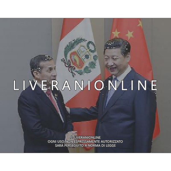 (140716) -- BRASILIA, July 16, 2014 () -- Chinese President Xi Jinping (R) meets with Peruvian President Ollanta Humala in Brasilia, Brazil, July 16, 2014. (/Liu Jiansheng) (hdt) ©PHOTOSHOT/Agenzia Aldo Liverani sas - ITALY ONLY - EDITORIAL USE ONLY - BRICS summit a Fortaleza Brasile
