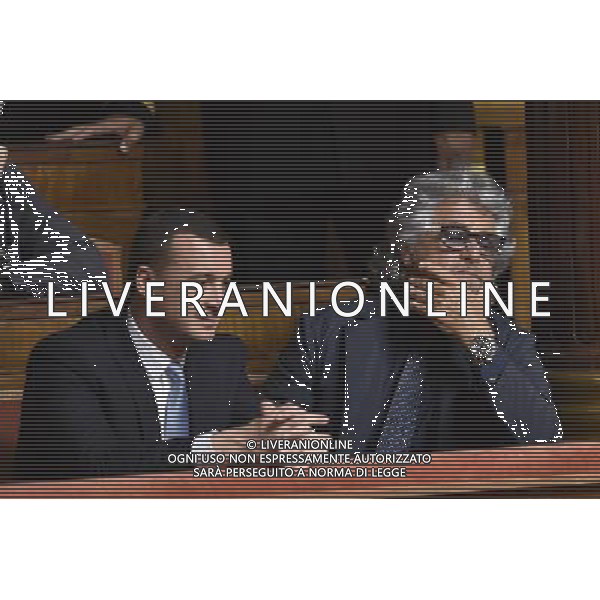 Roma - 15/07/2014 - Senato - Discussione dei disegni di legge costituzionale - nella foto: Beppe Grillo e Rocco Casalino assistono dalla tribuna la seduta del Senato / Ph. Fabrizio Corradetti - Ag. Aldo Liverani Sas
