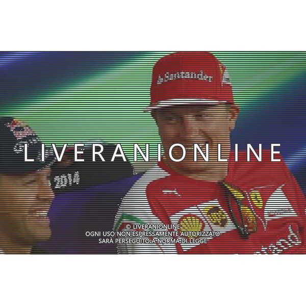 (L to R): Sebastian Vettel (GER) Red Bull Racing and Kimi Raikkonen (FIN) Ferrari in the FIA Press Conference. 17.07.2014. Formula 1 World Championship, Rd 10, German Grand Prix, Hockenheim, Germany, Preparation Day. - www.xpbimages.com, EMail: requests@xpbimages.com - copy of publication required for printed pictures. Every used picture is fee-liable. © Copyright: Schaber / XPB Images AG ALDO LIVERANI SAS ONLY ITALY