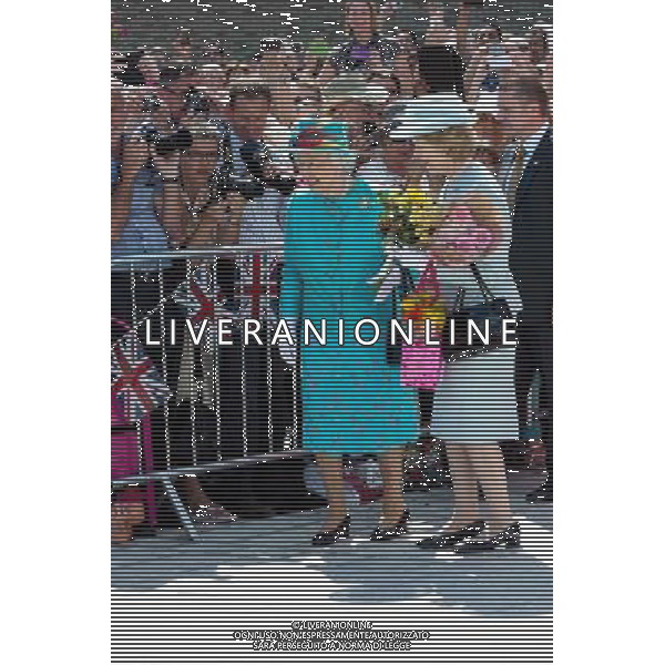 HM the Queen officially opening redeveloped Reading Station 2014 READING, United Kingdom, Date: 17/07/2014 AG ALDO LIVERANI SAS ONLY ITALY