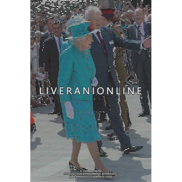HM the Queen officially opening redeveloped Reading Station 2014 READING, United Kingdom, Date: 17/07/2014 AG ALDO LIVERANI SAS ONLY ITALY