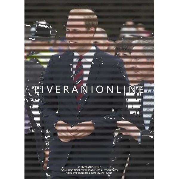 COVENTRY, ENGLAND - JULY 16: Prince William, Duke of Cambridge looks on during an official visit to the Coventry War Memorial Park on July 16, 2014 in Coventry, England. The Duke made the visit to mark the Centenary of the First World War. () ©photoshot/Agenzia Aldo Liverani sas - ITALY ONLY - EDITORIAL USE ONLY - REALI INGLESI: Il Principe William, in visita al War Memorial Park, Coventry, il Parco dedicato al sacrificio di coloro che hanno perso la vita nella Grande Guerra, inghilterra 17 luglio 2014
