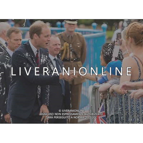 COVENTRY, ENGLAND - JULY 16: Prince William, Duke of Cambridge meets the crowd during an official visit to the Coventry War Memorial Park on July 16, 2014 in Coventry, England. The Duke made the visit to mark the Centenary of the First World War. () ©photoshot/Agenzia Aldo Liverani sas - ITALY ONLY - EDITORIAL USE ONLY - REALI INGLESI: Il Principe William, in visita al War Memorial Park, Coventry, il Parco dedicato al sacrificio di coloro che hanno perso la vita nella Grande Guerra, inghilterra 17 luglio 2014