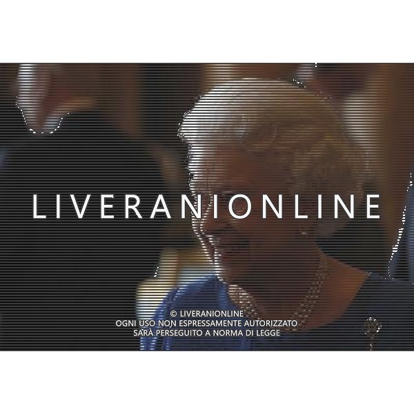 Queen Elizabeth II greets guests at a reception at Buckingham Palace for winners of The Queen\'s Awards for Enterprise 2014. Monday July 14, 2014. ©photoshot/Agenzia Aldo Liverani sas - ITALY ONLY - EDITORIAL USE ONLY - REALI INGLESI: La Regina Elisabetta II accoglie gli ospiti in un ricevimento a Buckingham Palace per i vincitori della Regina Awards for Enterprise 2014 Londra 14 luglio 2014