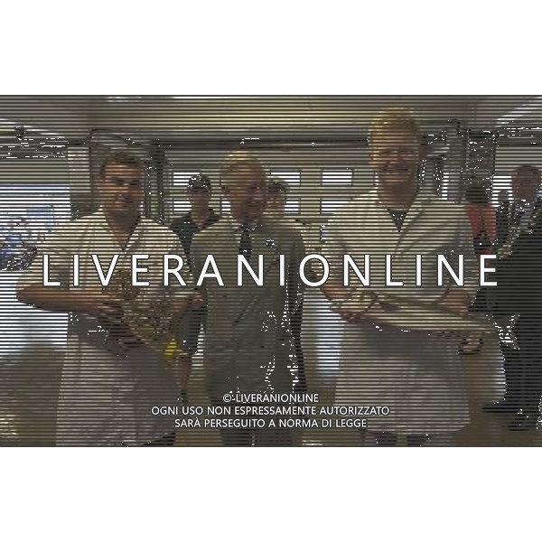 The Duke of Cornwall, President, Prince\'s Trust, and The Duchess of Cornwall toured Looe, where they met FISH MARKET PORTERS SAM CHAPMAN WITH A LARGE LOBSTER, AND SEAN COOMBER WITH THE SEA BREAM HELPED BY THE PRINCES TRUST . Picture: ©photoshot/Agenzia Aldo Liverani sas - ITALY ONLY - EDITORIAL USE ONLY - REALI INGLESI: Il Principe Carlo d\'inghilterra con la moglie Camilla duchessa di Cornovaglia, ha visitato il mercato di via Looe