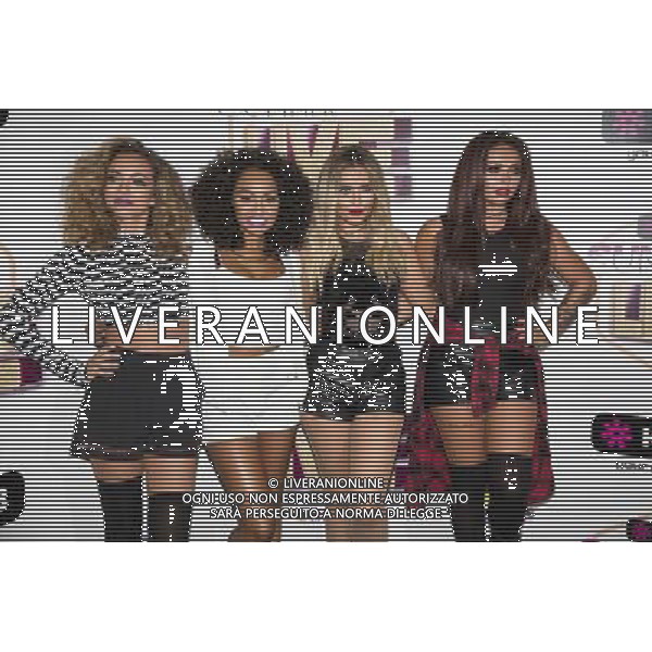 Girl Group Little Mix pose backstage at Key 103 Live (Perrie Edwards, Jesy Nelson, Leigh-Anne Pinnock, Jade Thirlwall) at Manchester Arena, Manchester, England, 17th July 2014. ©photoshot/Agenzia Aldo Liverani sas - ITALY ONLY - EDITORIAL USE ONLY