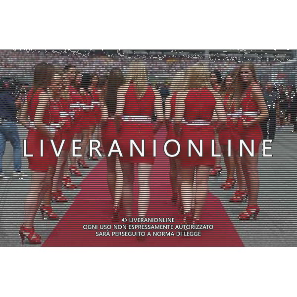 Grid girls on the drivers parade. 20.07.2014. Formula 1 World Championship, Rd 10, German Grand Prix, Hockenheim, Germany, Race Day. - www.xpbimages.com, EMail: requests@xpbimages.com - copy of publication required for printed pictures. Every used picture is fee-liable. © Copyright: Batchelor / XPB Images /AGENZIA ALDO LIVERANI SAS - ITALY ONLY - EDITORIAL USE ONLY - Gp F1 germania Gara