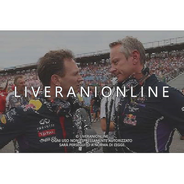 (L to R): Christian Horner (GBR) Red Bull Racing Team Principal with Jonathan Wheatley (GBR) Red Bull Racing Team Manager on the grid. 20.07.2014. Formula 1 World Championship, Rd 10, German Grand Prix, Hockenheim, Germany, Race Day. - www.xpbimages.com, EMail: requests@xpbimages.com - copy of publication required for printed pictures. Every used picture is fee-liable. © Copyright: Batchelor / XPB Images - Gp F1 Germania gara /AGENZIA ALDO LIVERANI SAS - ITALY ONLY - EDITORIAL USE ONLY
