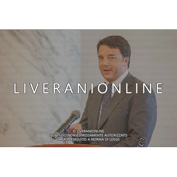 (140719)-- MAPUTO, July 19, 2014 () -- Visiting Italian Prime Minister Matteo Renzi delivers a speech in Mozambique\'s capital city Maputo on July 19, 2014. It is the first time that an Italian Prime Minister visited the southern African country since its independence in 1975. (/Mauro Vombe) ©photoshot/AGENZIA ALDO LIVERANI SAS - ITALY ONLY - Il primo ministro italiano Matteo Renzi in vista a Maputo nella capitale del Mozambico il 19 luglio 2014. E\' la prima volta che un primo ministro italiano visita il paese dell\'Africa meridionale dopo sua indipendenza nel 1975.