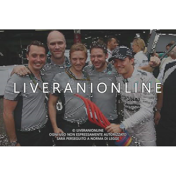 Race winner Nico Rosberg (GER) Mercedes AMG F1 celebrates with the team. 20.07.2014. Formula 1 World Championship, Rd 10, German Grand Prix, Hockenheim, Germany, Race Day. - www.xpbimages.com, EMail: requests@xpbimages.com - copy of publication required for printed pictures. Every used picture is fee-liable. Â© Copyright: Schaber / XPB Images /AGENZIA ALDO LIVERANI SAS - ITALY ONLY - EDITORIAL USE ONLY - Gp F1 Germania gara