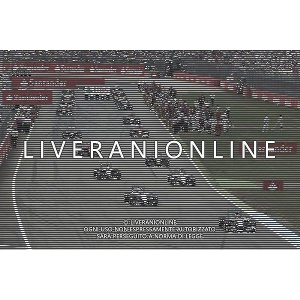Nico Rosberg (GER) Mercedes AMG F1 W05 leads on the formation lap. 20.07.2014. Formula 1 World Championship, Rd 10, German Grand Prix, Hockenheim, Germany, Race Day. - www.xpbimages.com, EMail: requests@xpbimages.com - copy of publication required for printed pictures. Every used picture is fee-liable. Â© Copyright: Herweg / XPB Images /AGENZIA ALDO LIVERANI SAS - ITALY ONLY - EDITORIAL USE ONLY - Gp F1 Germania gara