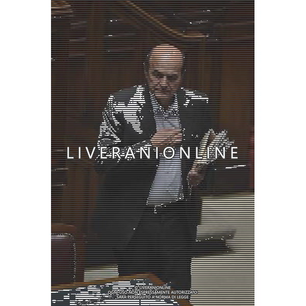 Seduta alla Camera su discussione della relazione della Giunta per le autorizzazioni sulla domanda di autorizzazione ad eseguire la misura cautelare della custodia in carcere nei confronti del deputato Galan - Roma 22 luglio 2014 nella foto Pier Luigi Bersani ©Corradetti/AGENZIA ALDO LIVERANI SAS
