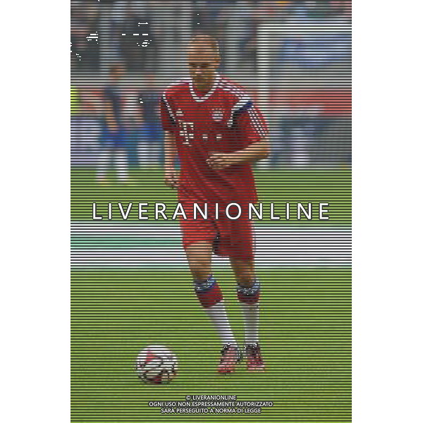 Holger Badstuber ( FC Bayern Muenchen ) nach langer Verletzungspause wieder am Ball. // during a Friendly Match between MSV Duisburg and FC Bayern Muenchen at the Schau Ins Land Arena in Duisburg, Germany on 2014/07/21. EXPA Pictures © 2014, PhotoCredit: EXPA/ Eibner-Pressefoto/ Thienel *****ATTENTION - OUT of GER***** ©photoshot/AGENZIA ALDO LIVERANI SAS - ITALY ONLY - EDITORIAL USE ONLY - Partita amichevole tra MSV Duisburg e FC Bayern Monaco a Duisburg, in Germania il 21 luglio 2014