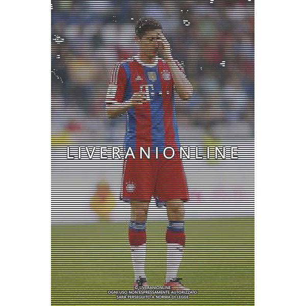 Sommer-Neuzugang Robert Lewandowski (FC Bayern Muenchen #9) // during a Friendly Match between MSV Duisburg and FC Bayern Muenchen at the Schau Ins Land Arena in Duisburg, Germany on 2014/07/21. EXPA Pictures © 2014, PhotoCredit: EXPA/ Eibner-Pressefoto/ Schueler *****ATTENTION - OUT of GER***** ©photoshot/AGENZIA ALDO LIVERANI SAS - ITALY ONLY - EDITORIAL USE ONLY - Partita amichevole tra MSV Duisburg e FC Bayern Monaco a Duisburg, in Germania il 21 luglio 2014