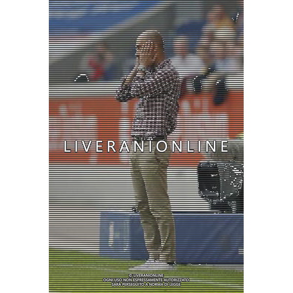 Trainer Pep Guardiola (FC Bayern Muenchen) // during a Friendly Match between MSV Duisburg and FC Bayern Muenchen at the Schau Ins Land Arena in Duisburg, Germany on 2014/07/21. EXPA Pictures © 2014, PhotoCredit: EXPA/ Eibner-Pressefoto/ Schueler *****ATTENTION - OUT of GER***** ©photoshot/AGENZIA ALDO LIVERANI SAS - ITALY ONLY - EDITORIAL USE ONLY - Partita amichevole tra MSV Duisburg e FC Bayern Monaco a Duisburg, in Germania il 21 luglio 2014