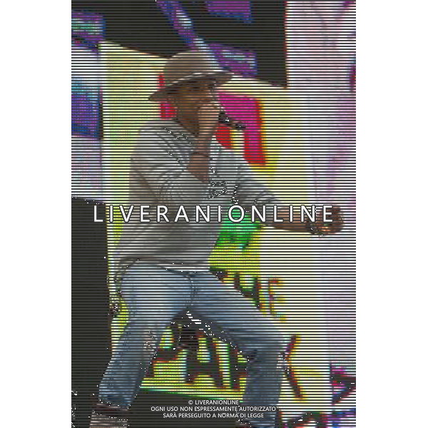 Pharrell Williams performs on the main stage at T in the Park Festival, Balado, Scotland UK on 12th July 2014 ©PHOTOSHOT/AGENZIA ALDO LIVERANI SAS - ITALY ONLY - EDITORIAL USE ONLY
