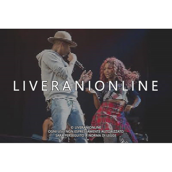 Pharrell Williams performs on the main stage at T in the Park Festival, Balado, Scotland UK on 12th July 2014 ©PHOTOSHOT/AGENZIA ALDO LIVERANI SAS - ITALY ONLY - EDITORIAL USE ONLY